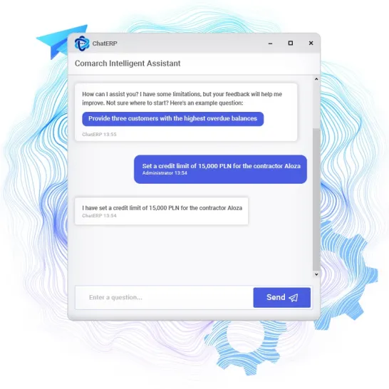 Set a credit limit of 15,000 PLN for the contractor Aloza.